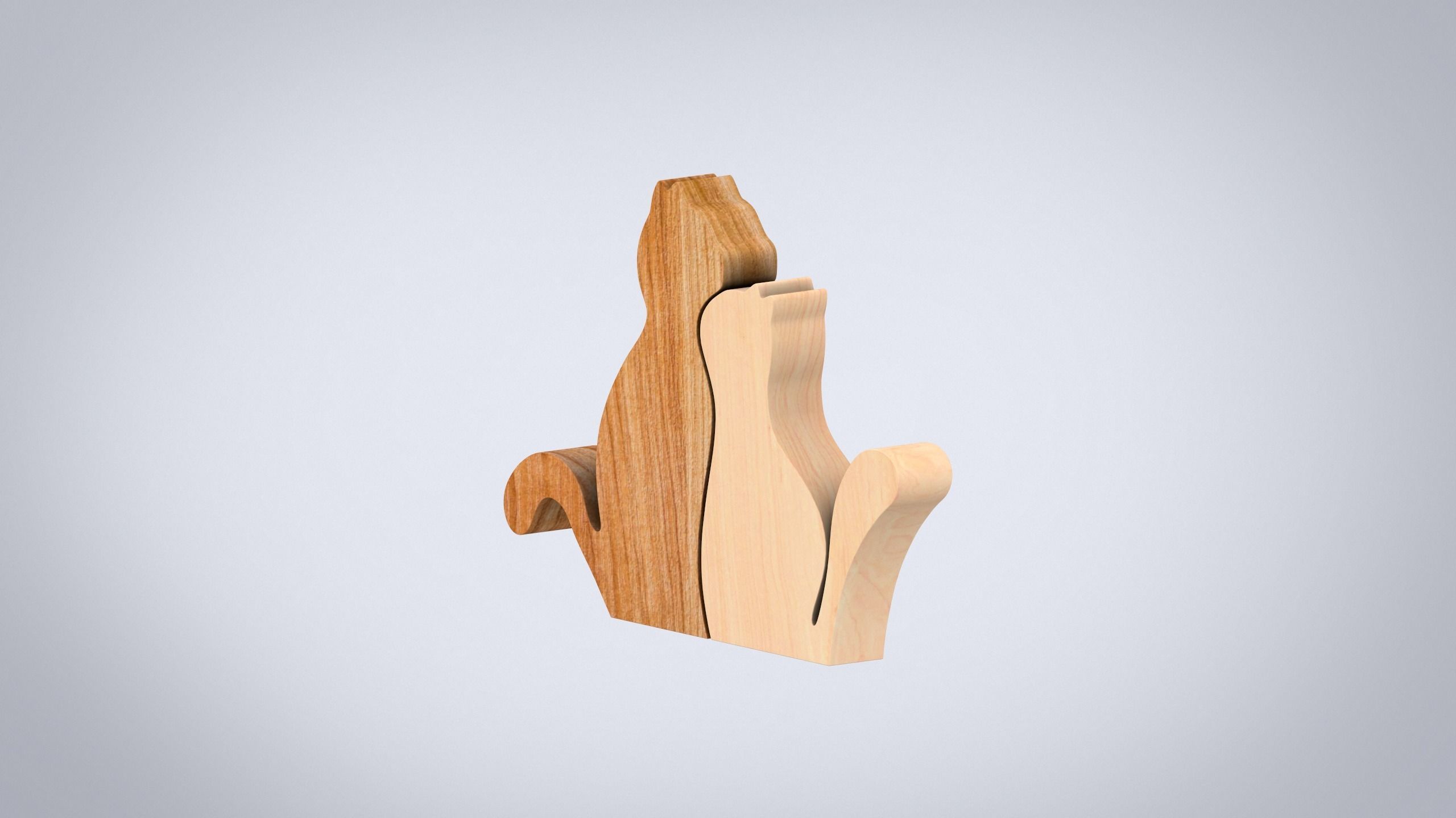 Decor cats in love 3D print 3D print model_5