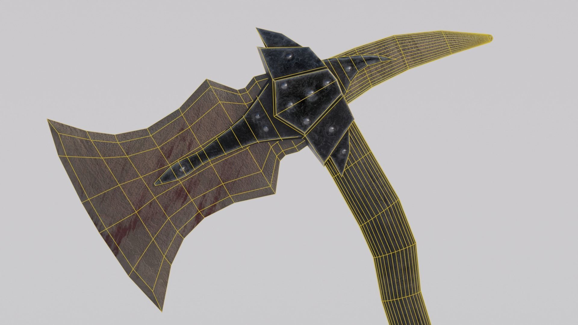 Dragon bon ax Low-poly 3D model_5