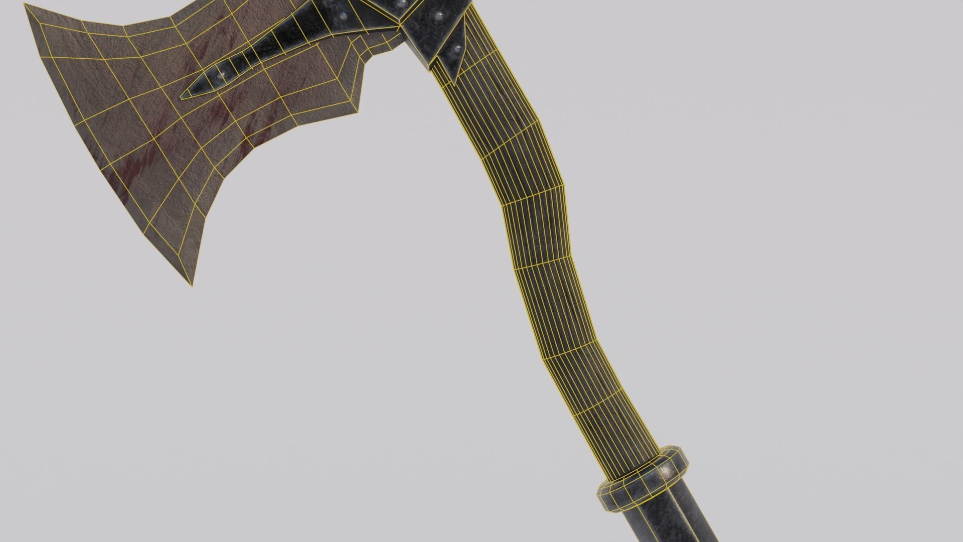 Dragon bon ax Low-poly 3D model_6