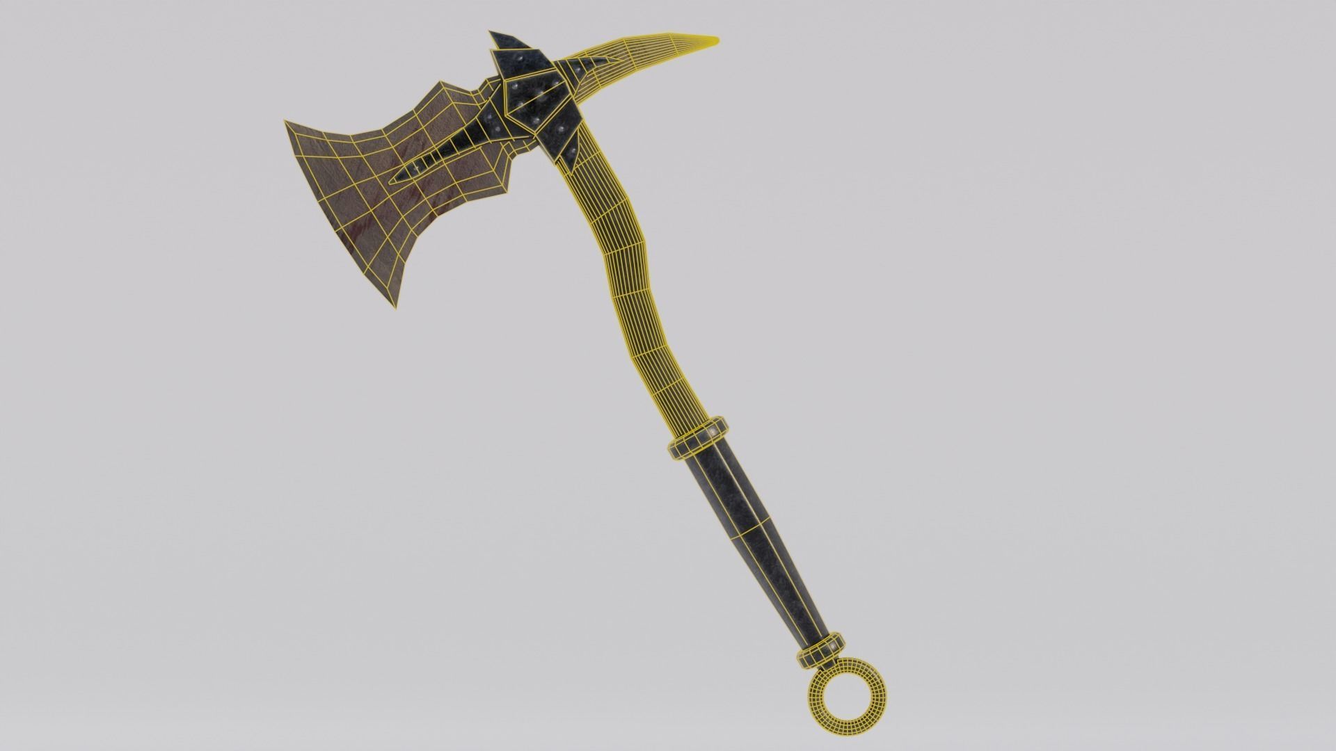 Dragon bon ax Low-poly 3D model_8