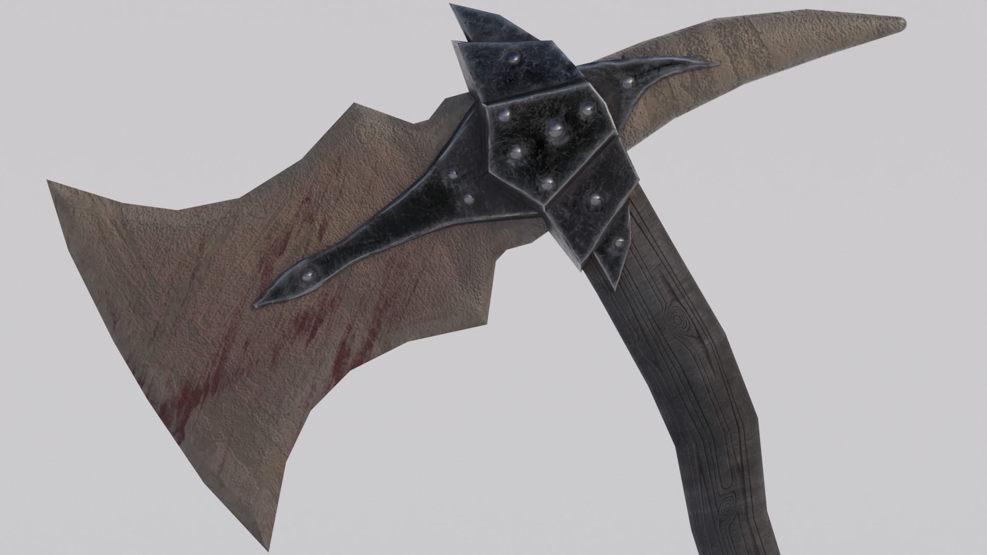 Dragon bon ax Low-poly 3D model_1