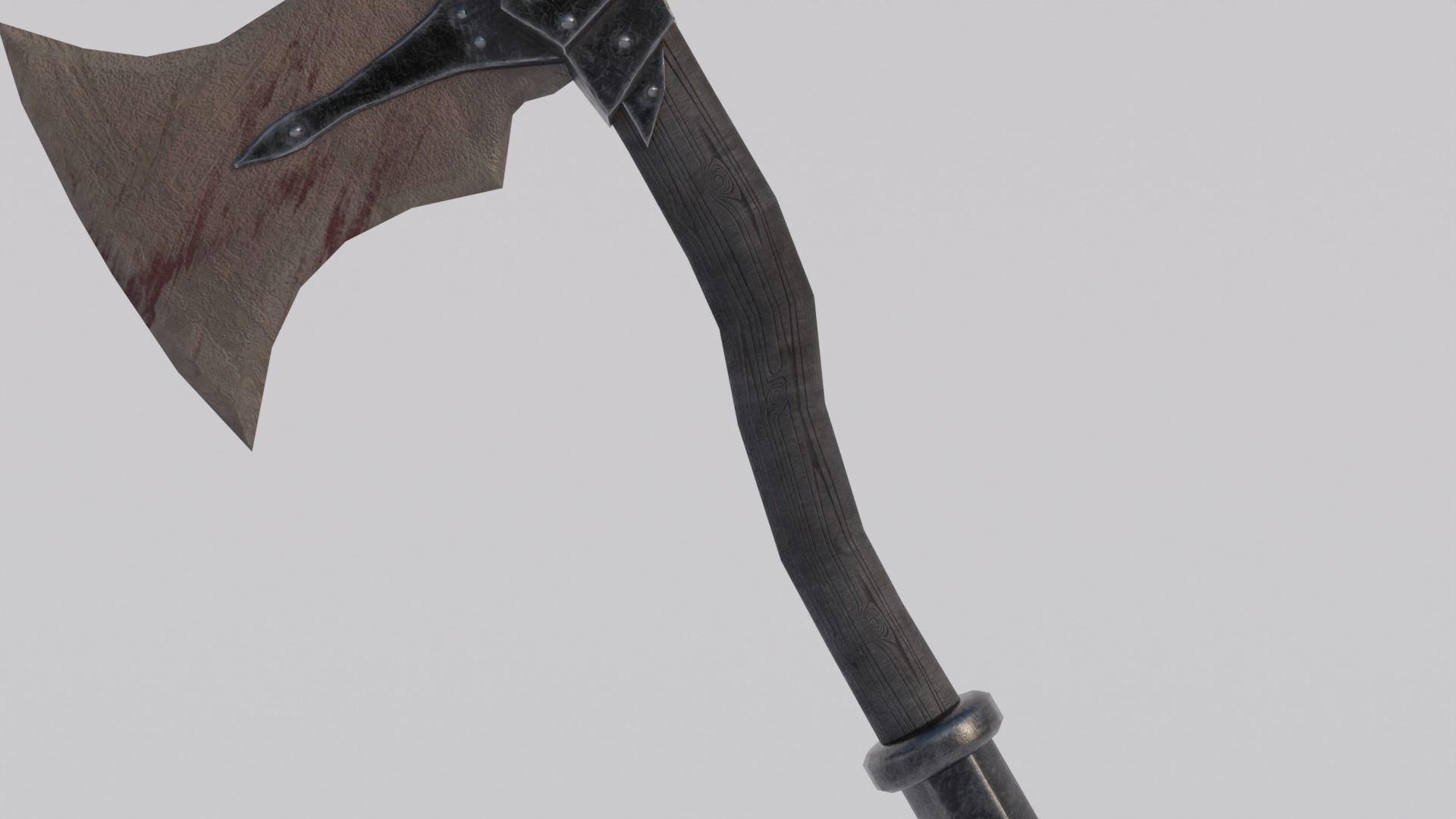 Dragon bon ax Low-poly 3D model_2