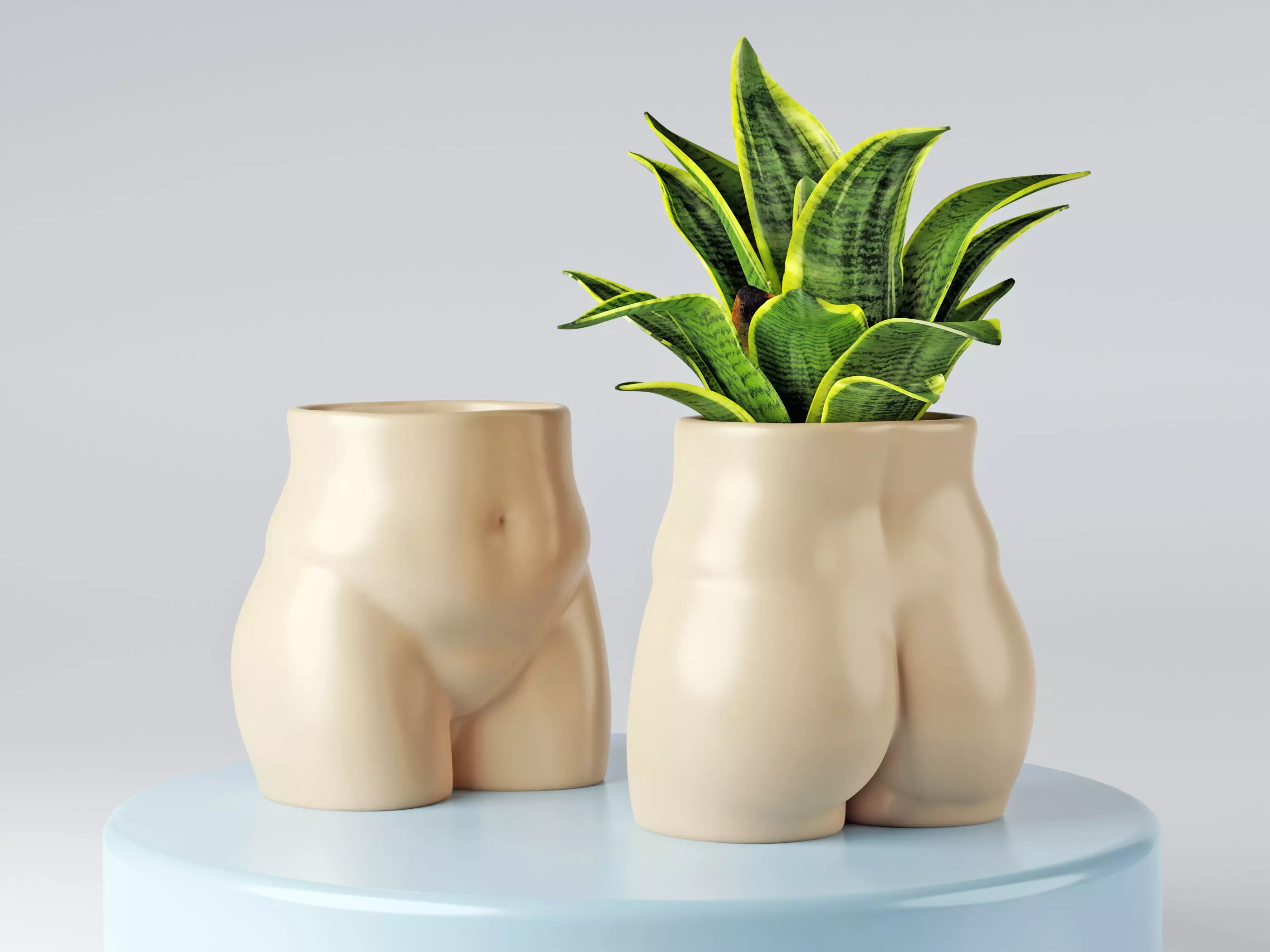 Body Flower Vase - Minimalist Vase Decorative Flower Pot 3D print model_0