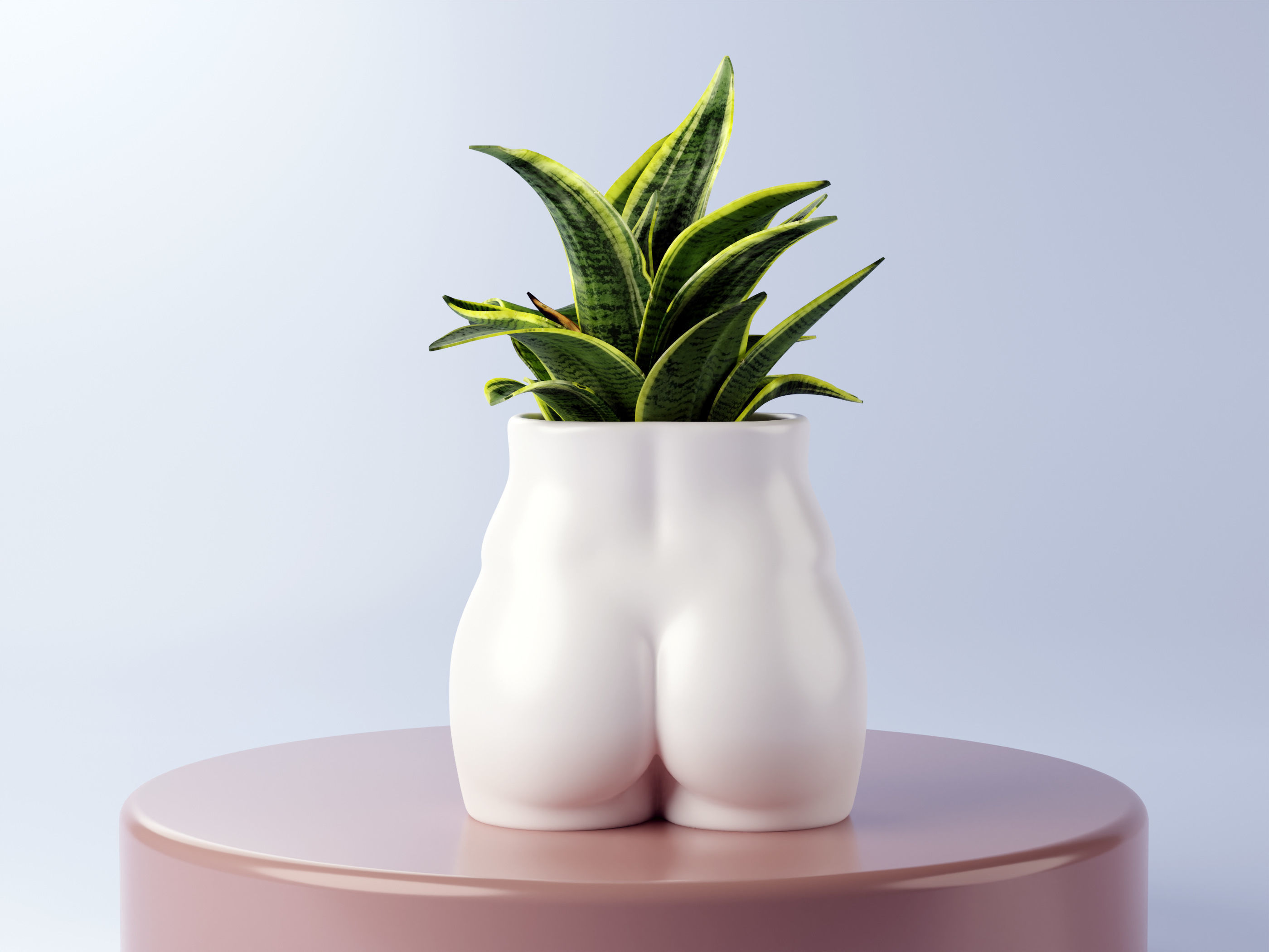 Body Flower Vase - Minimalist Vase Decorative Flower Pot 3D print model_1