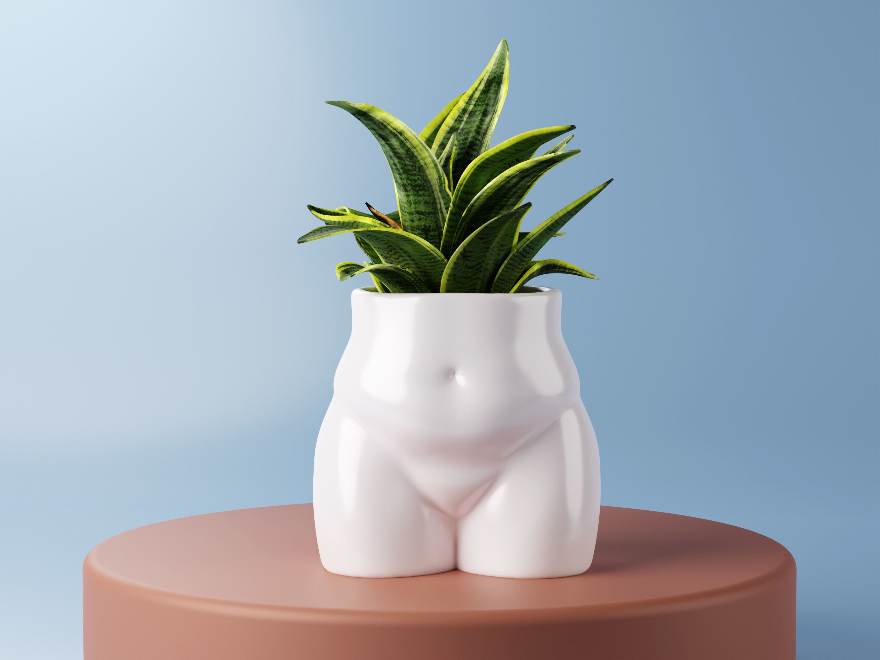 Body Flower Vase - Minimalist Vase Decorative Flower Pot 3D print model_2