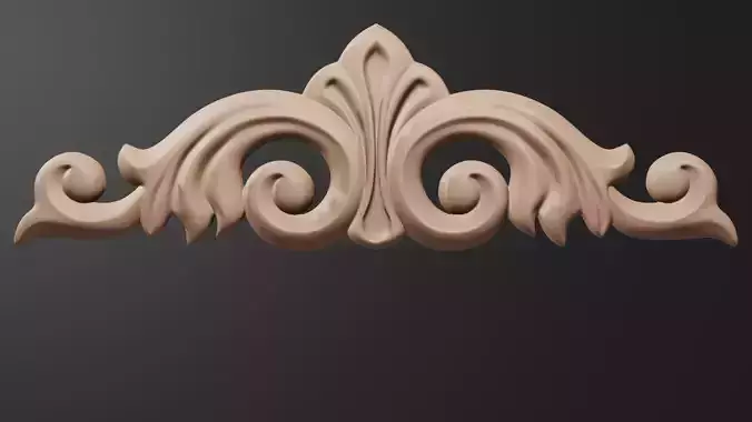 Flower decarative for wood carving 3D print model
