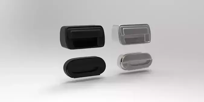 STL printable RC Car Door Handle Kit for Lexan body