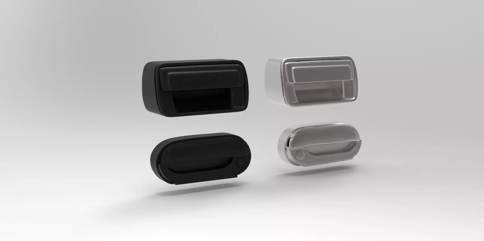 STL printable RC Car Door Handle Kit for Lexan body 3D print model