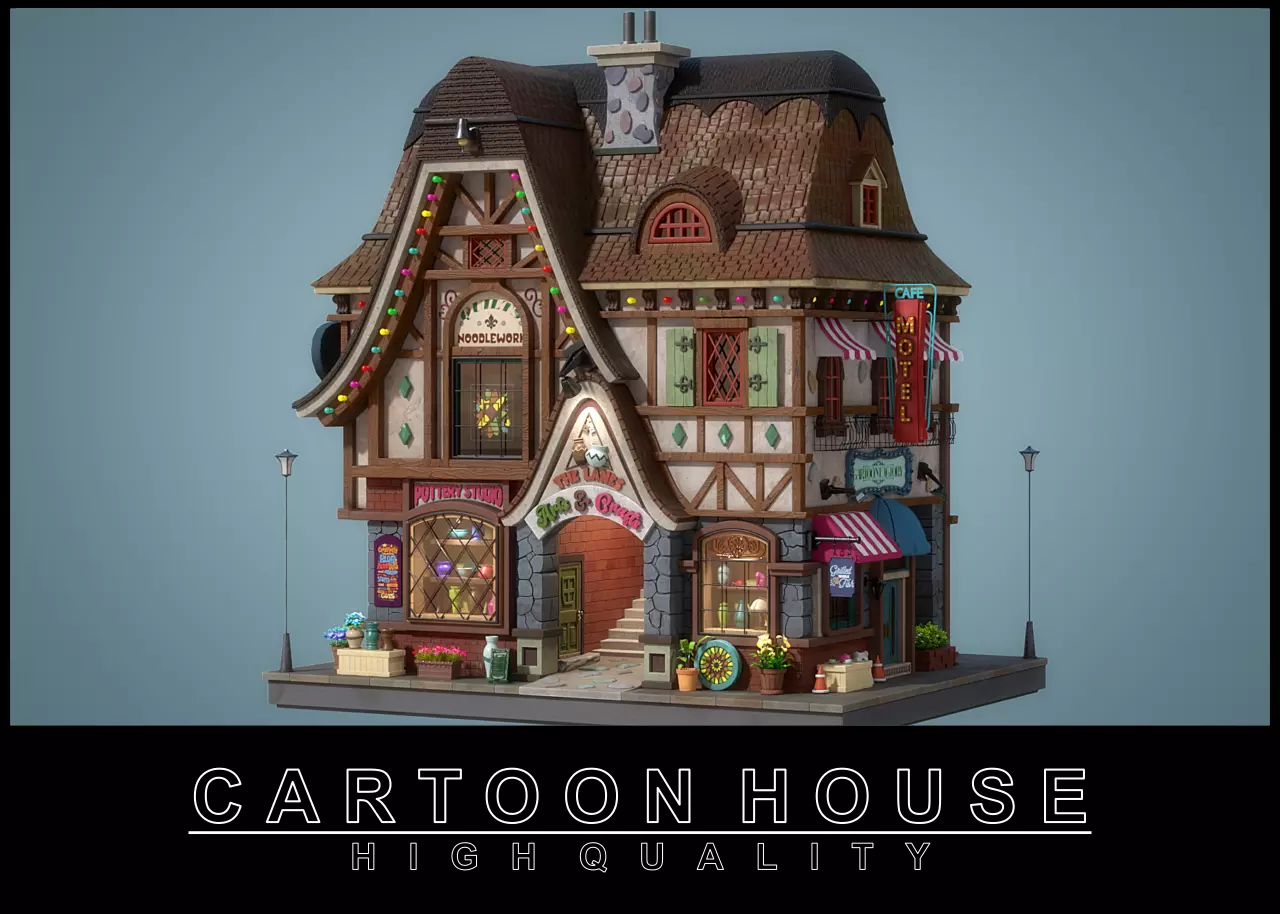 Cartoon House 19 3D model