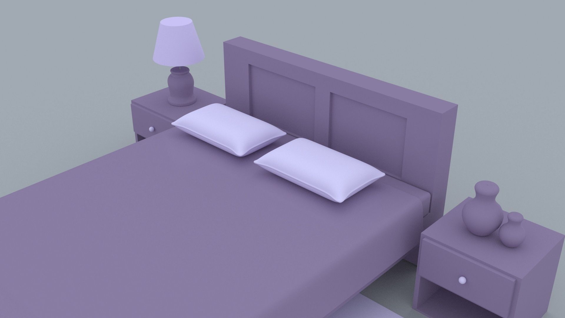 Modern Bed 3D model 3D model_1