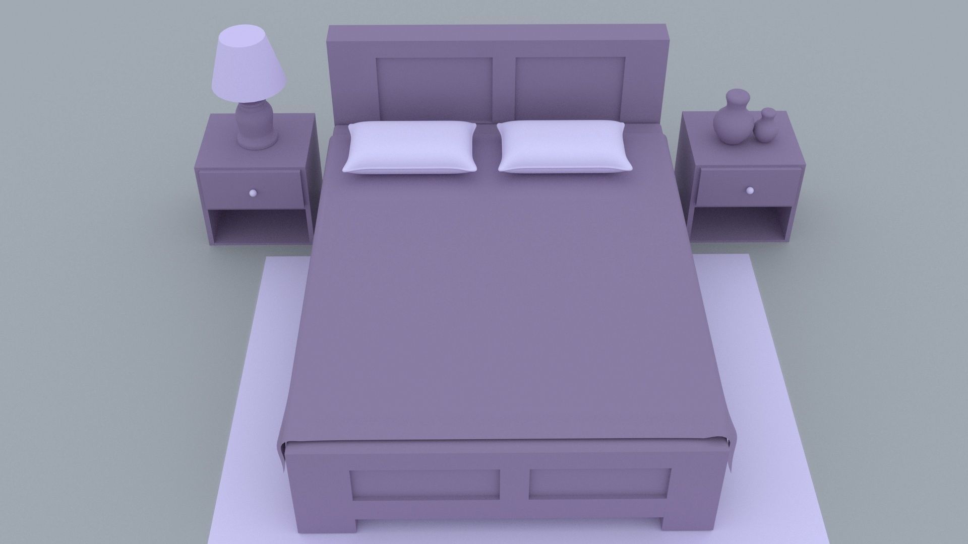 Modern Bed 3D model 3D model_3