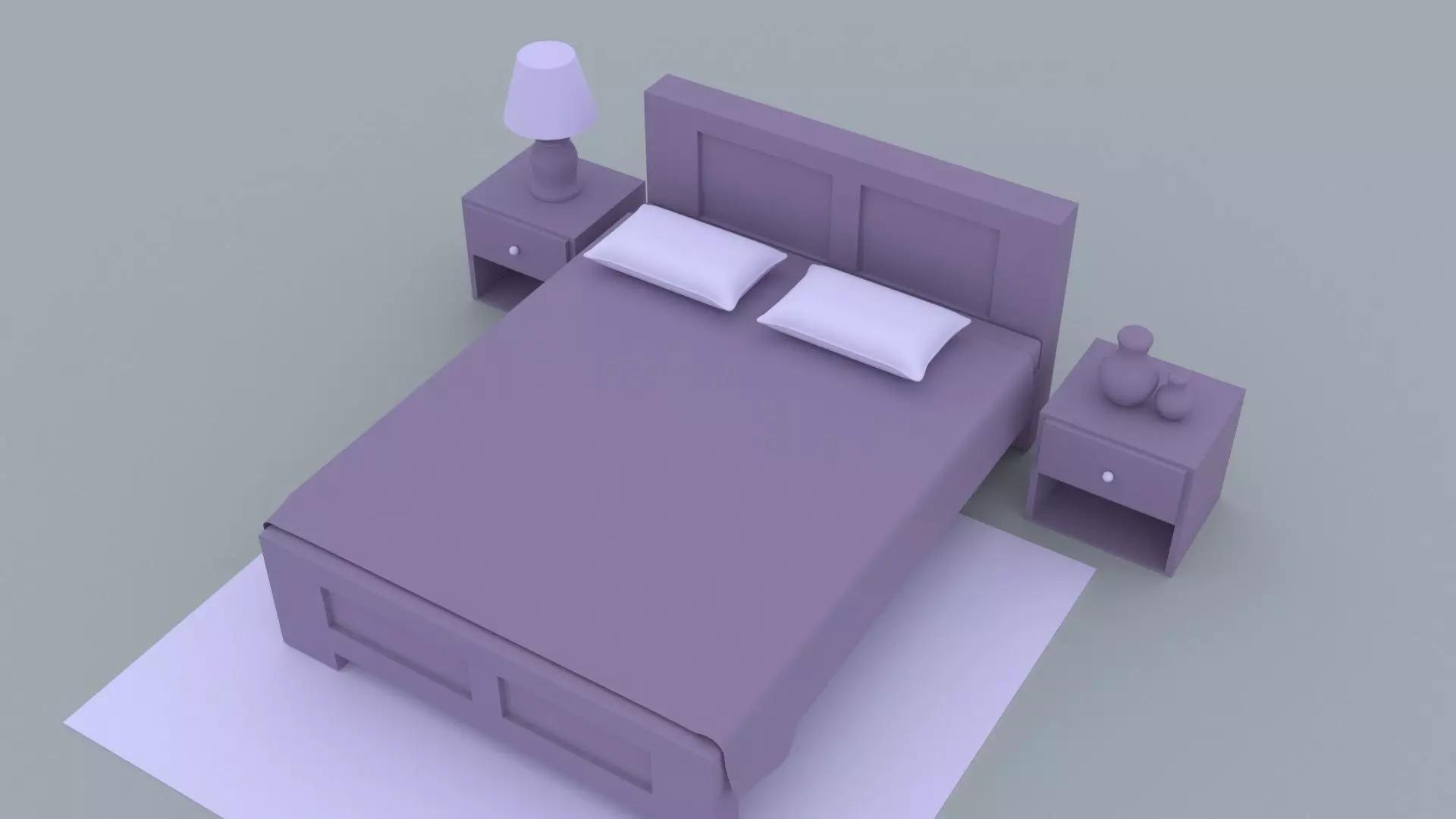 Modern Bed 3D model 3D model_0