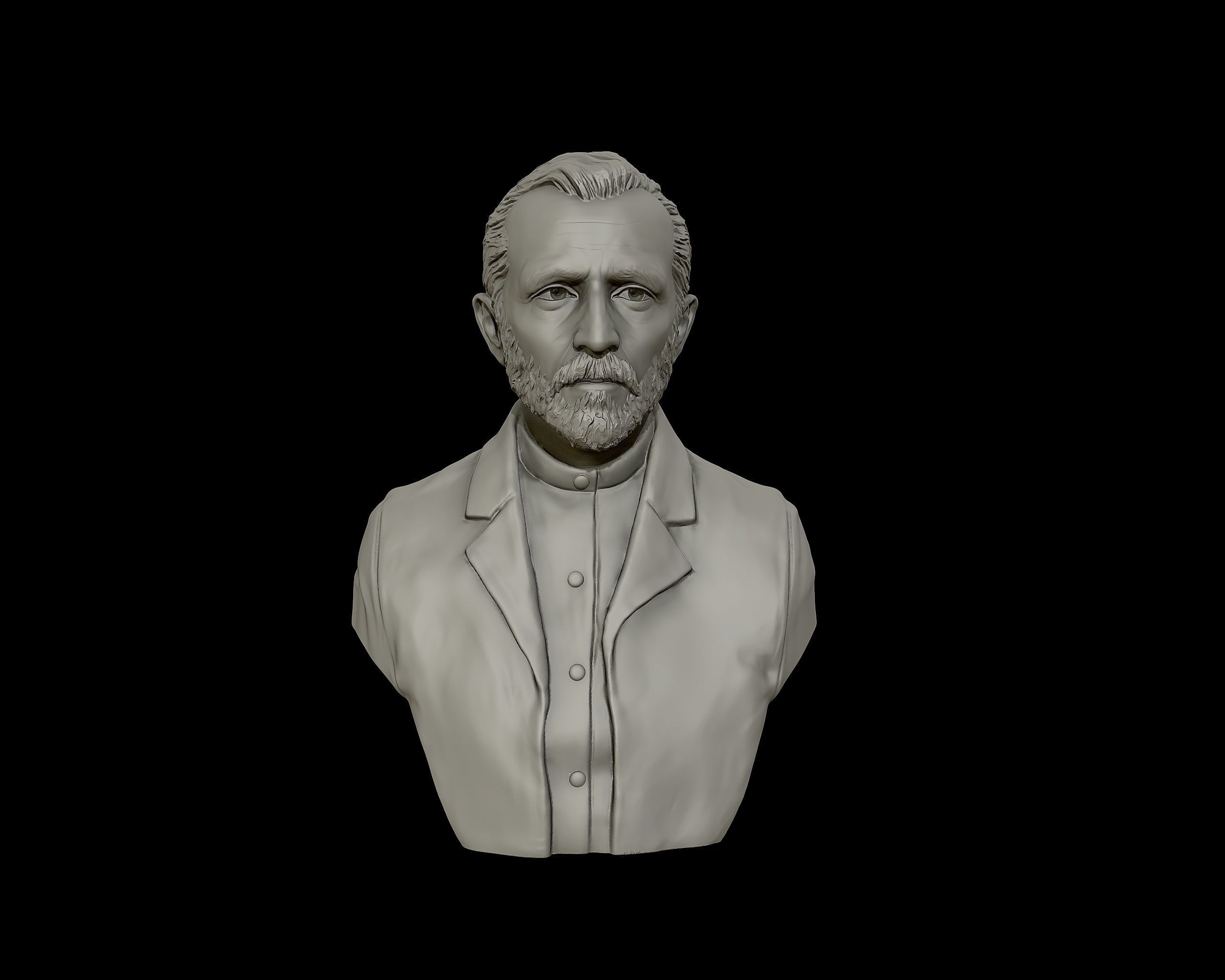 Vincent van Gogh bust sculpture 3D print model_20