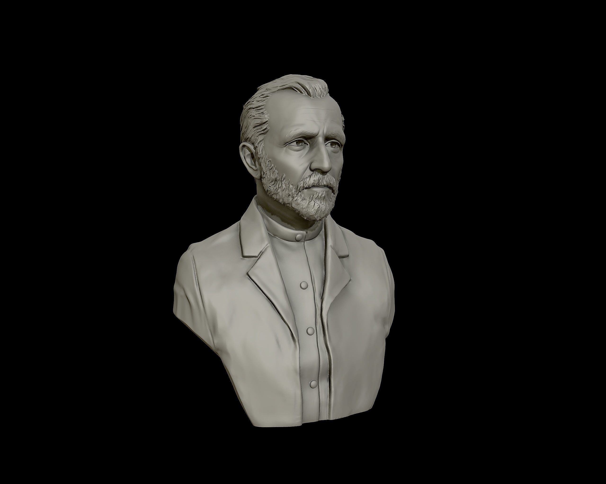 Vincent van Gogh bust sculpture 3D print model_23