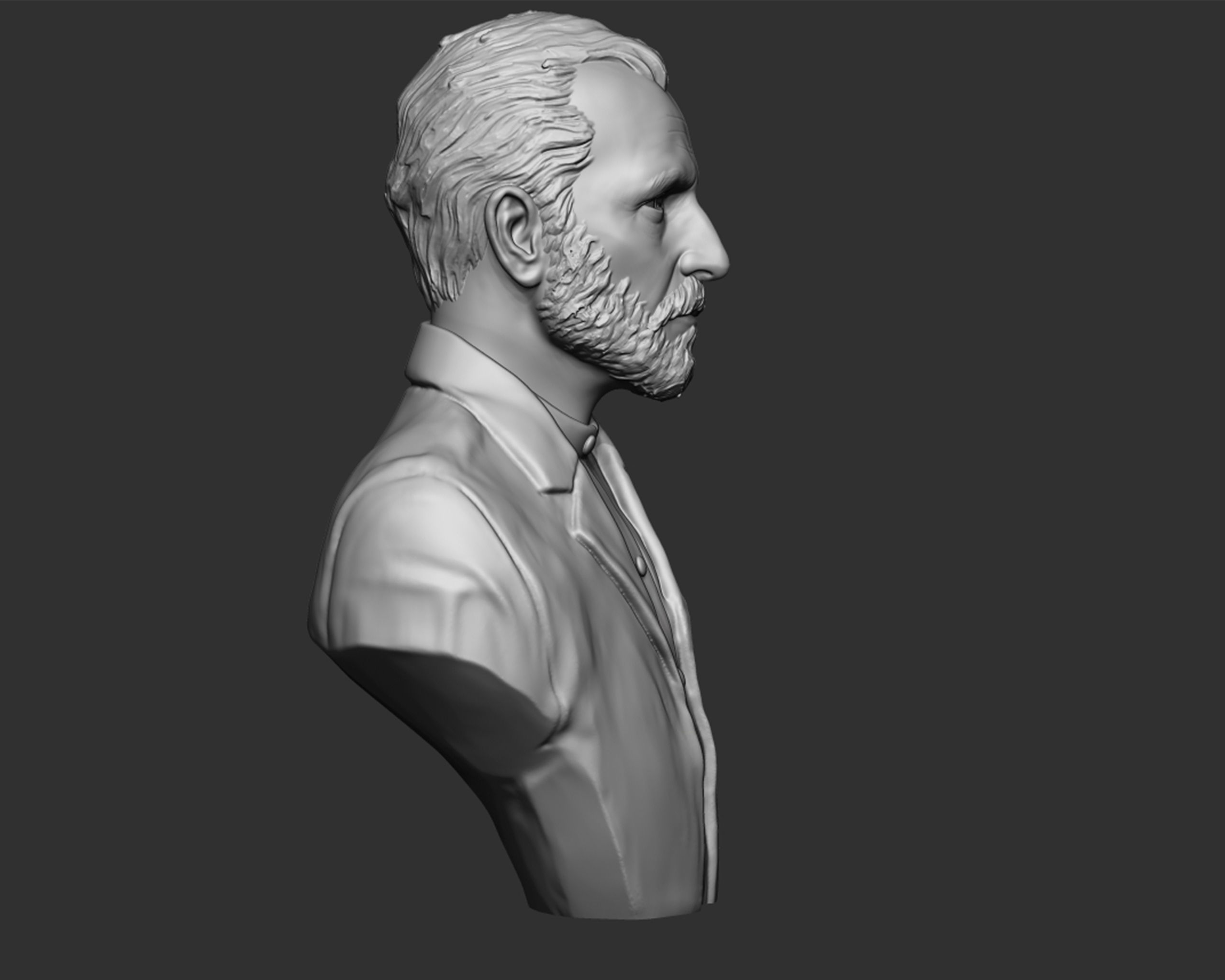 Vincent van Gogh bust sculpture 3D print model_6