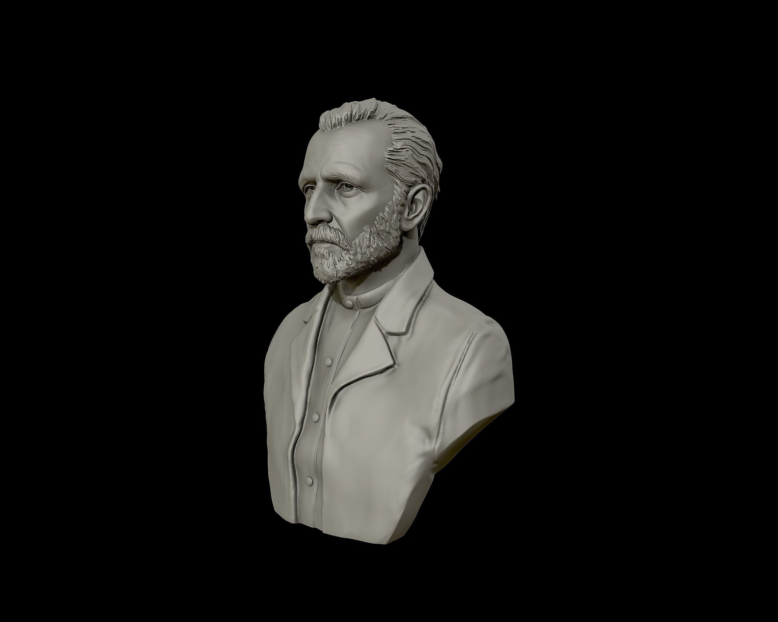 Vincent van Gogh bust sculpture 3D print model_22