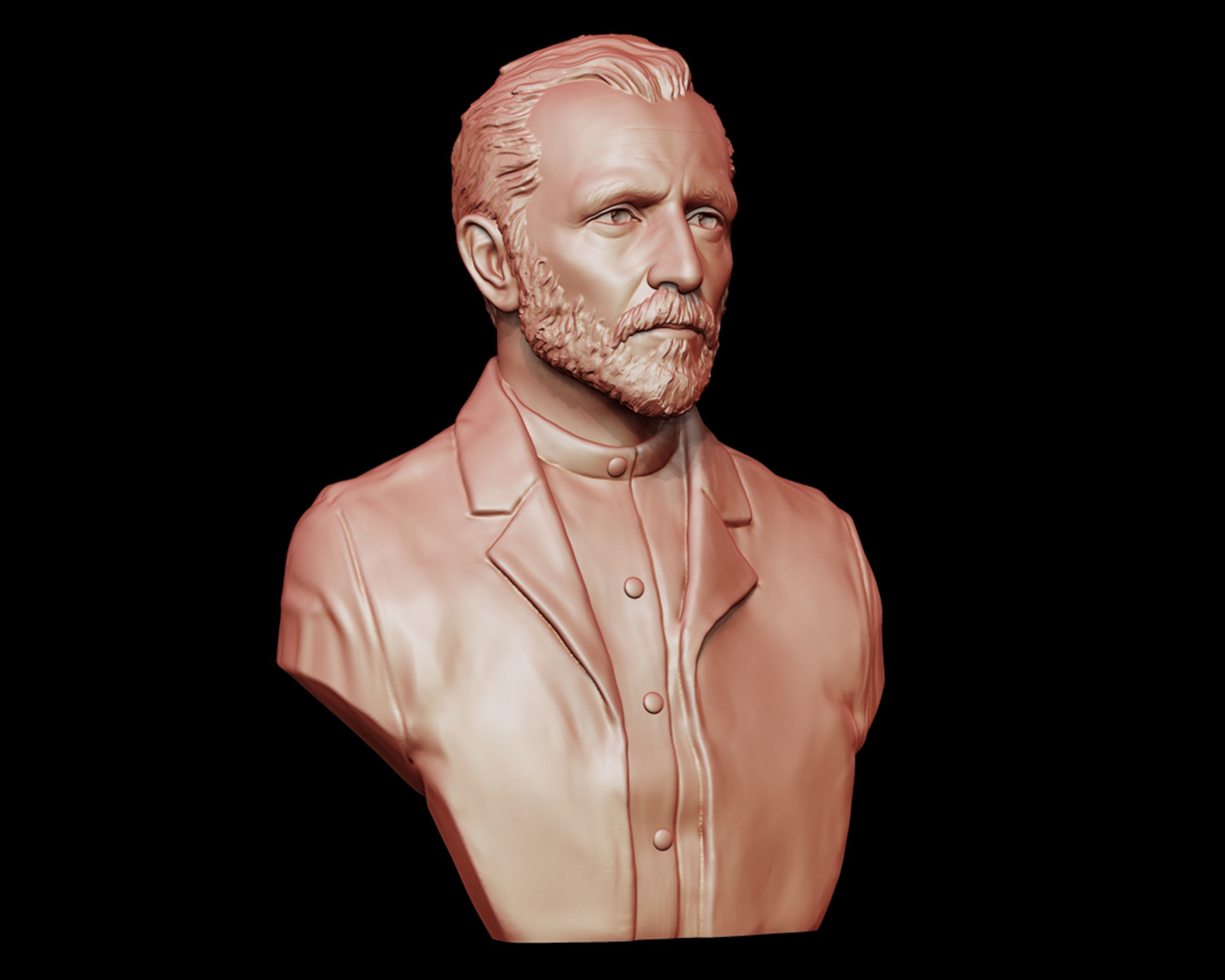 Vincent van Gogh bust sculpture 3D print model_18