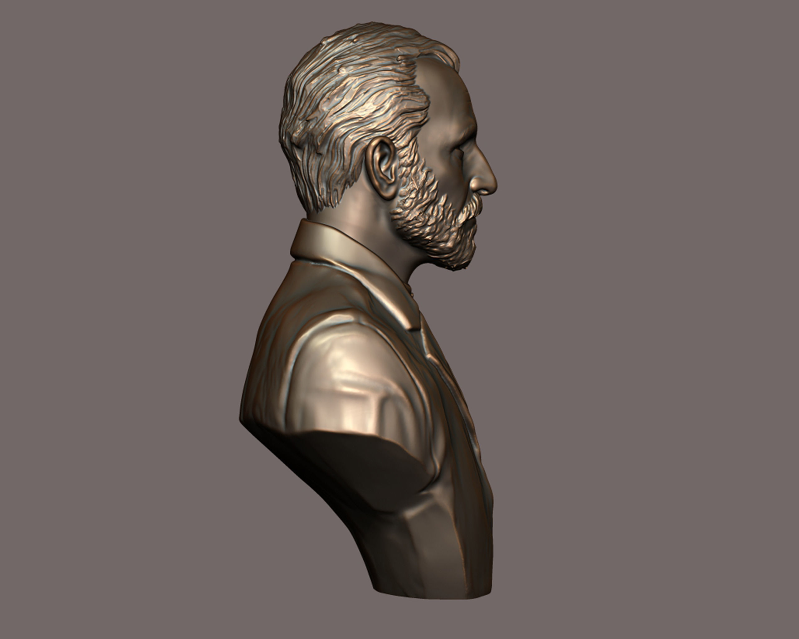 Vincent van Gogh bust sculpture 3D print model_11