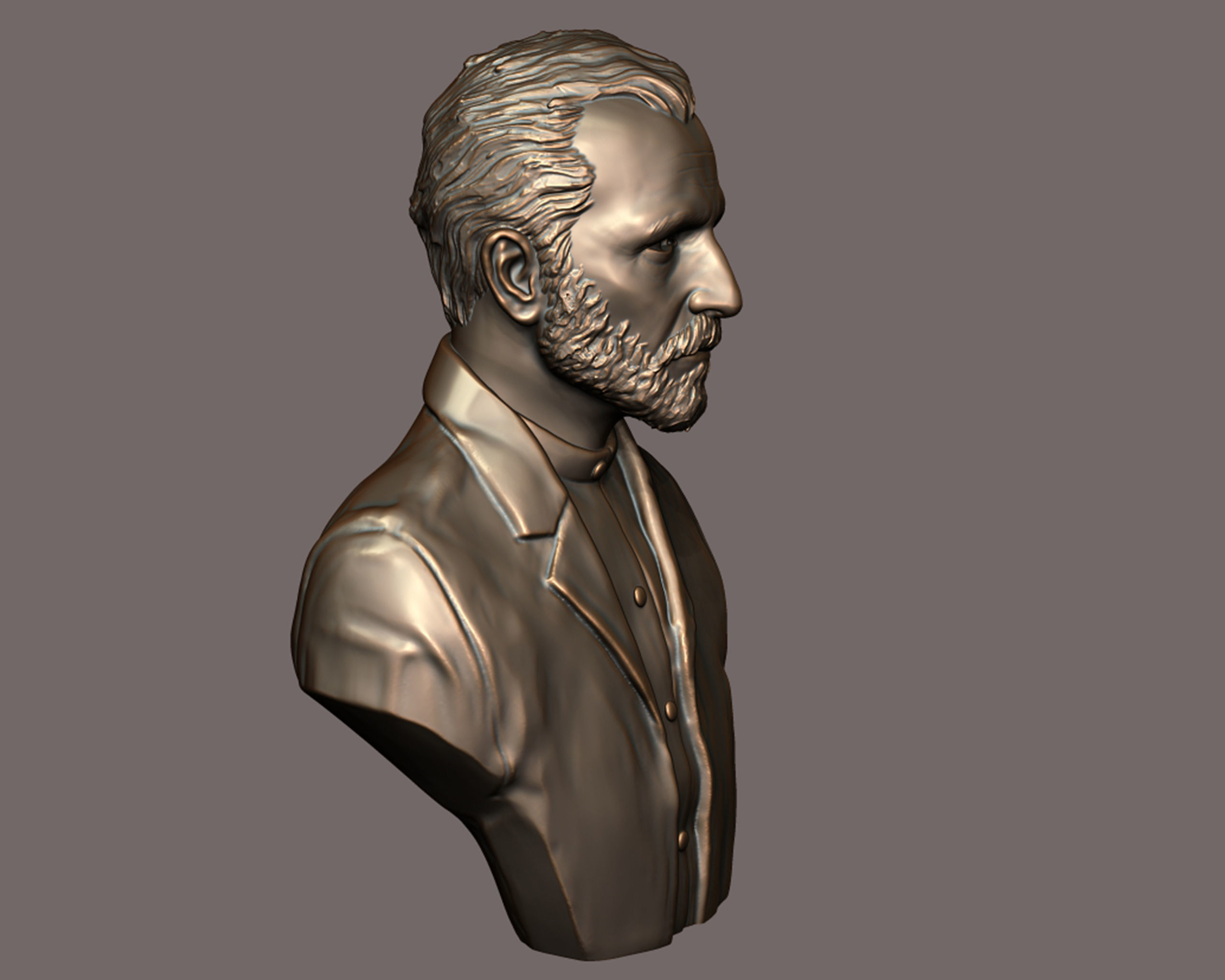 Vincent van Gogh bust sculpture 3D print model_10