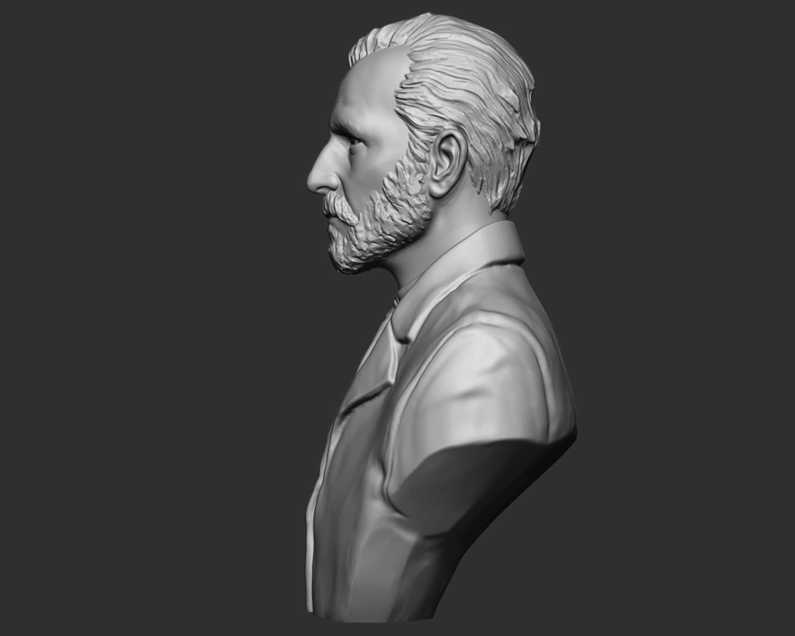 Vincent van Gogh bust sculpture 3D print model_5