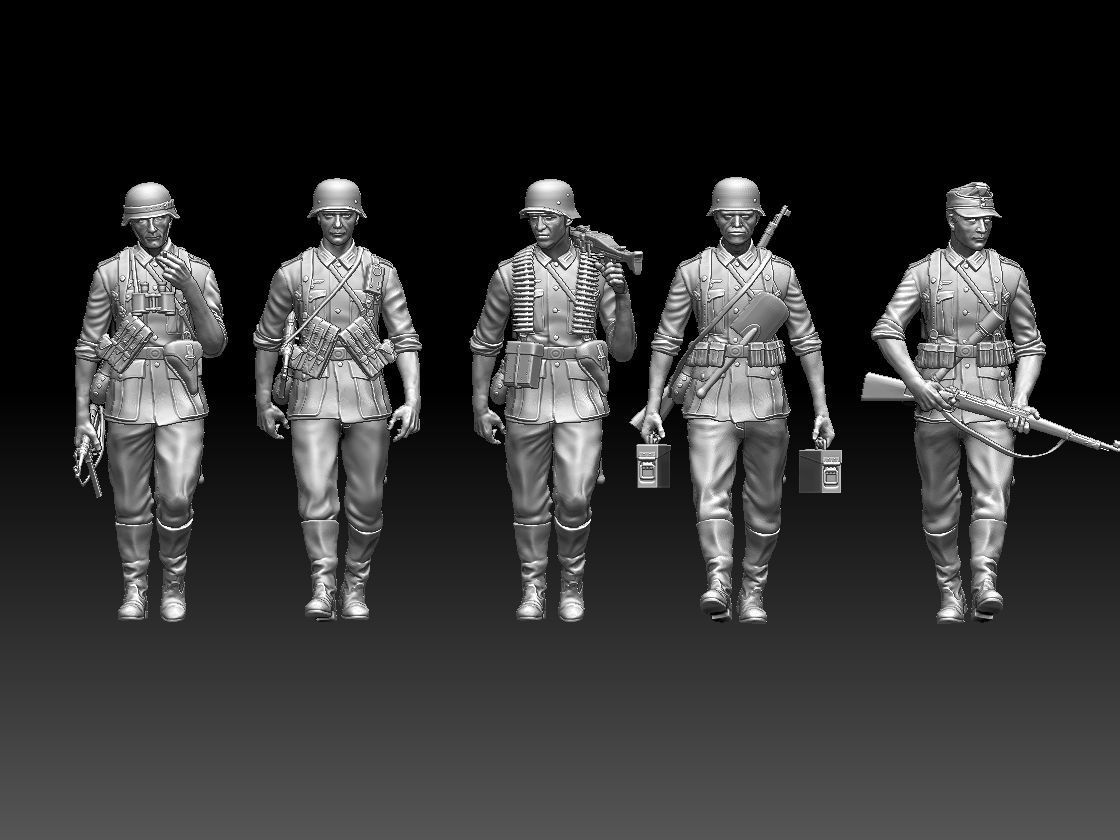 German soldiers 3D print model_15