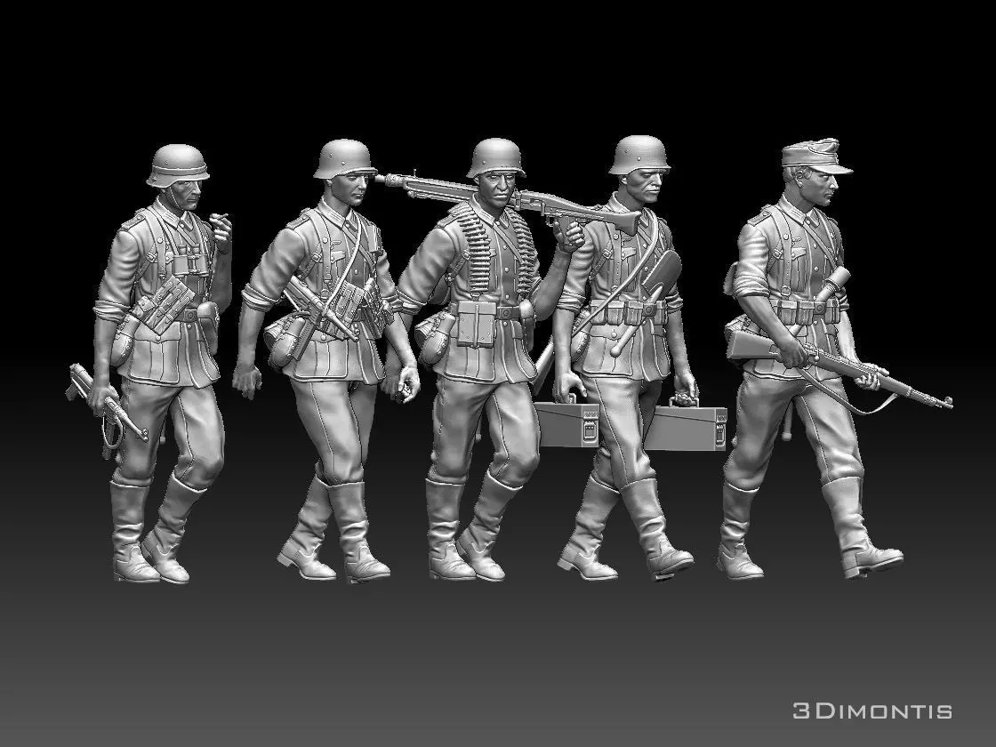 German soldiers 3D print model_0
