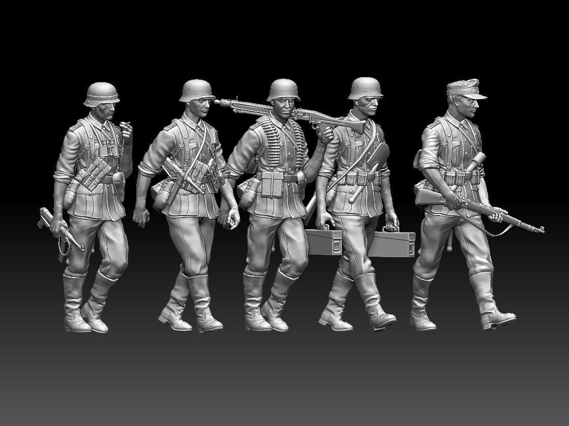 German soldiers 3D print model_66
