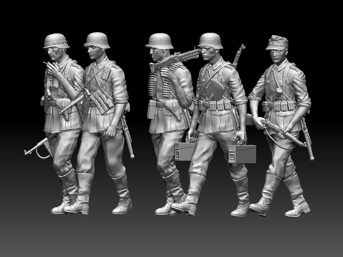 German soldiers 3D print model_79