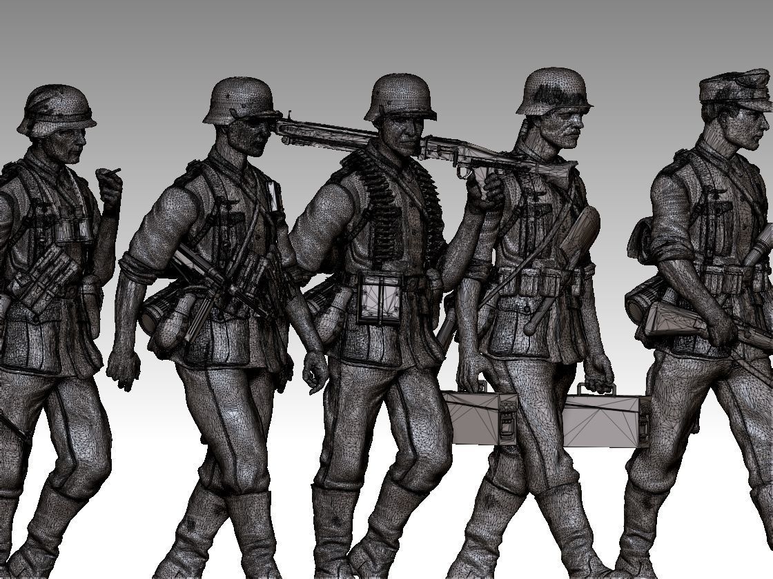 German soldiers 3D print model_70