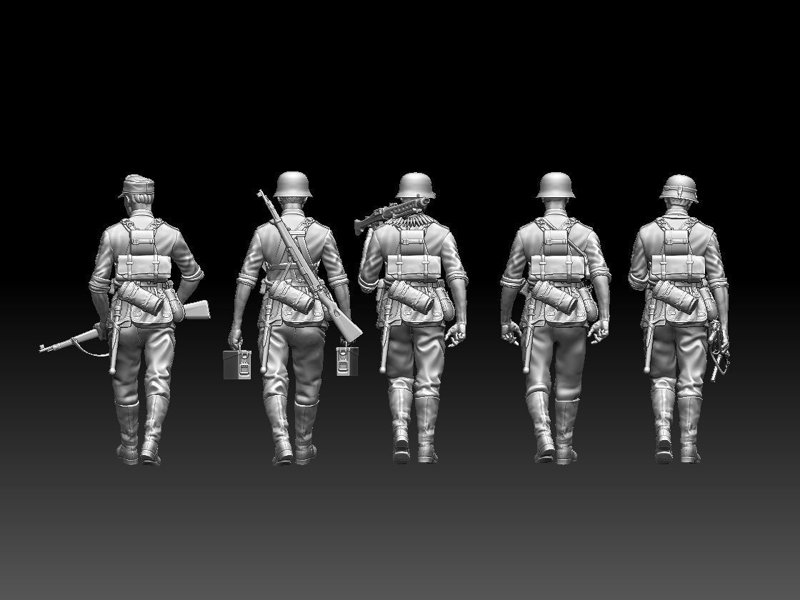 German soldiers 3D print model_21