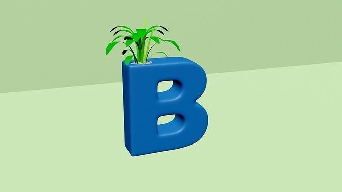 Vase B - Alphabet Vases Collection Letters - STL Printable 3D print model