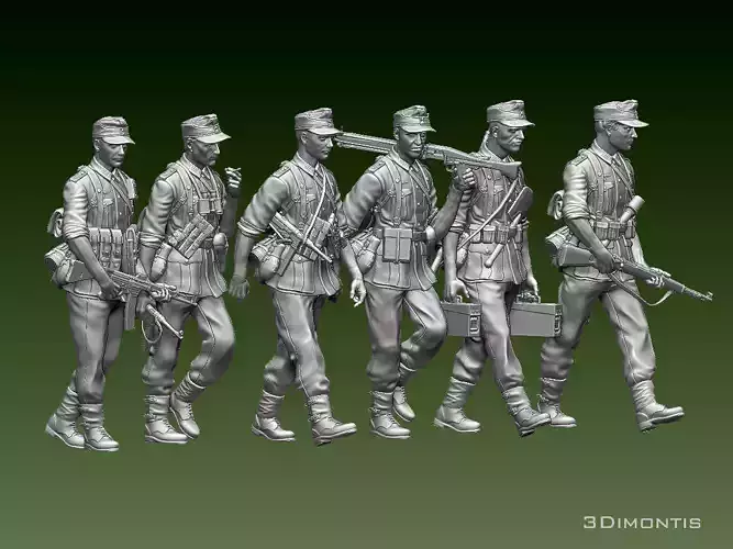 German soldiers 3D print model 3D print model