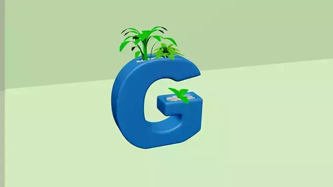 Vase G - Alphabet Vases Collection Letters - STL Printable 3D print model