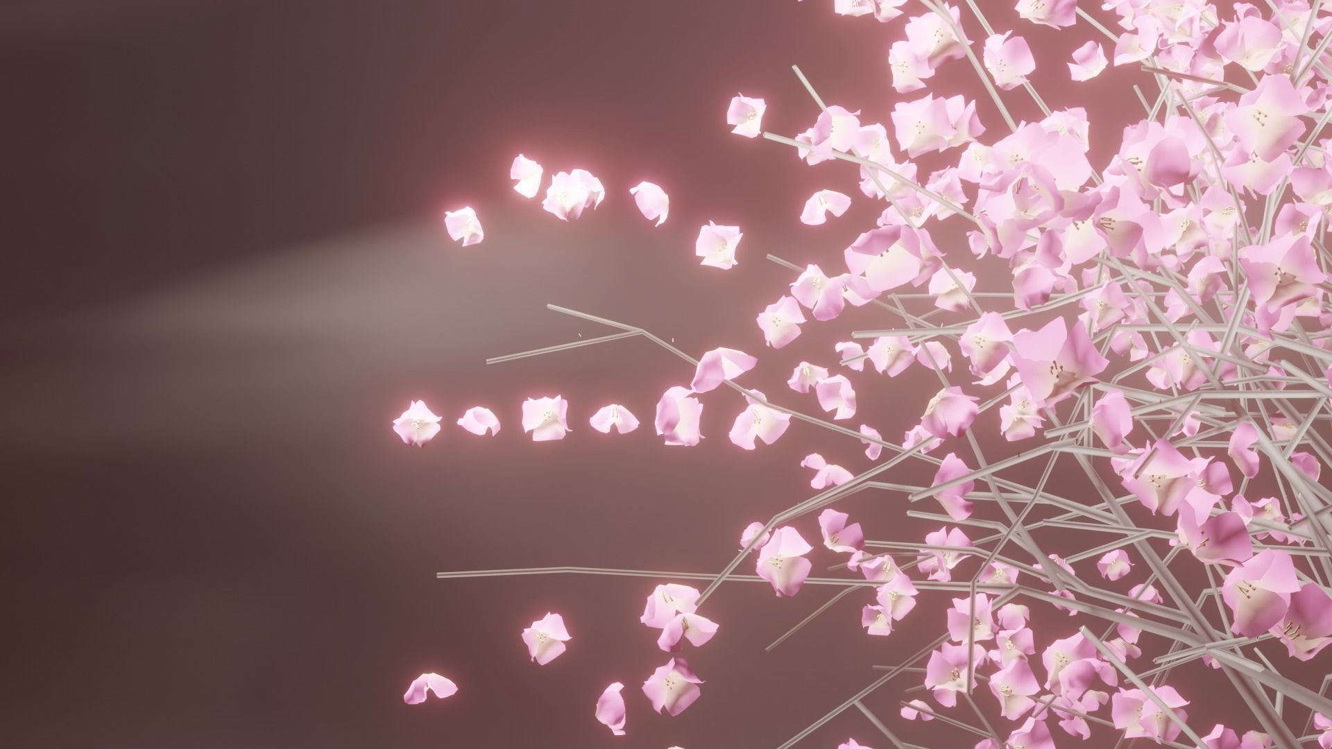 Model Japan Sakura Tree  Free 3D model_6