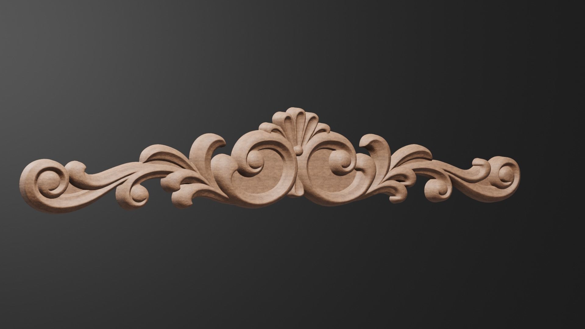 Flower Decor for wood carving 3D print model_5