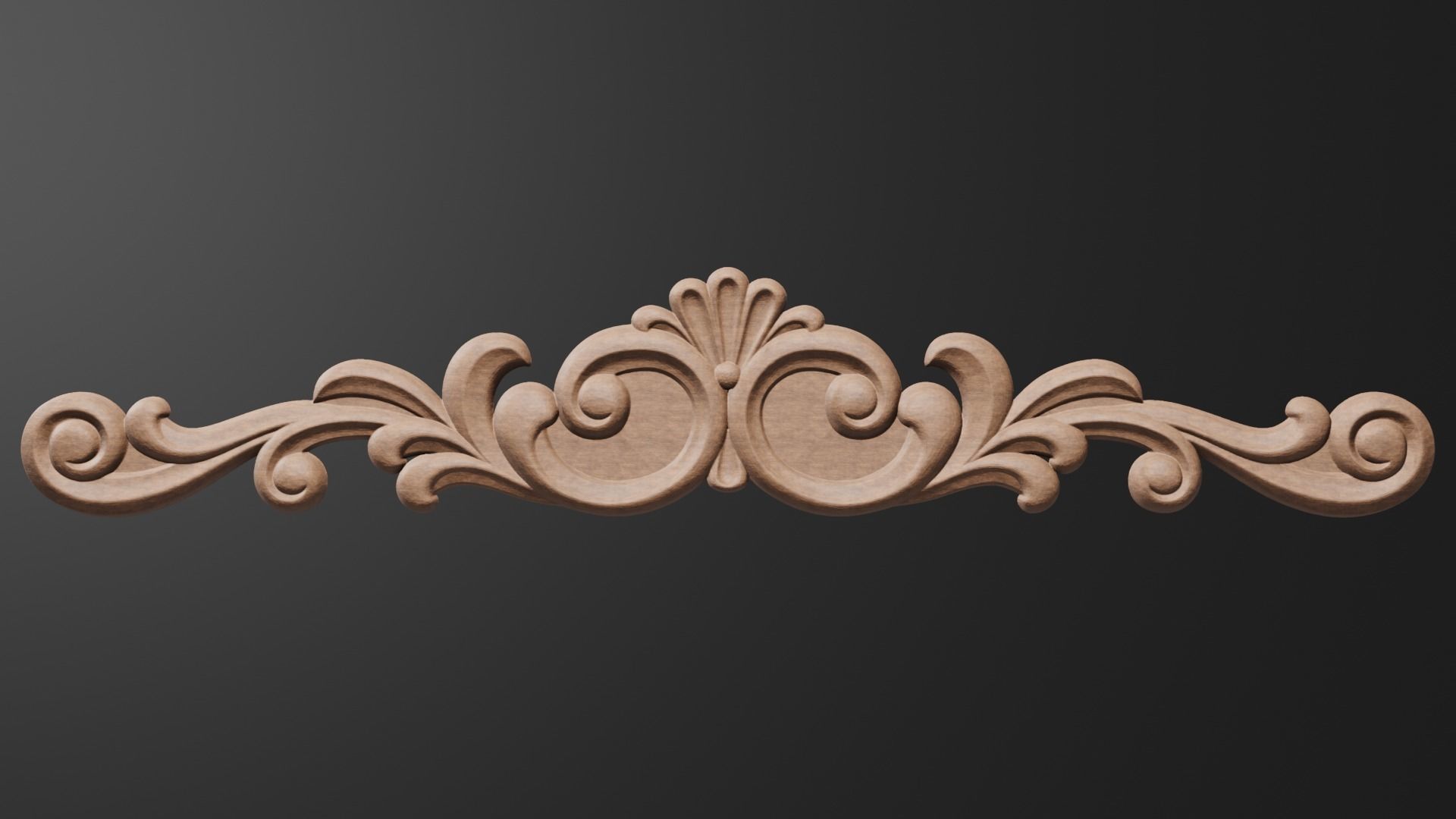 Flower Decor for wood carving 3D print model_4