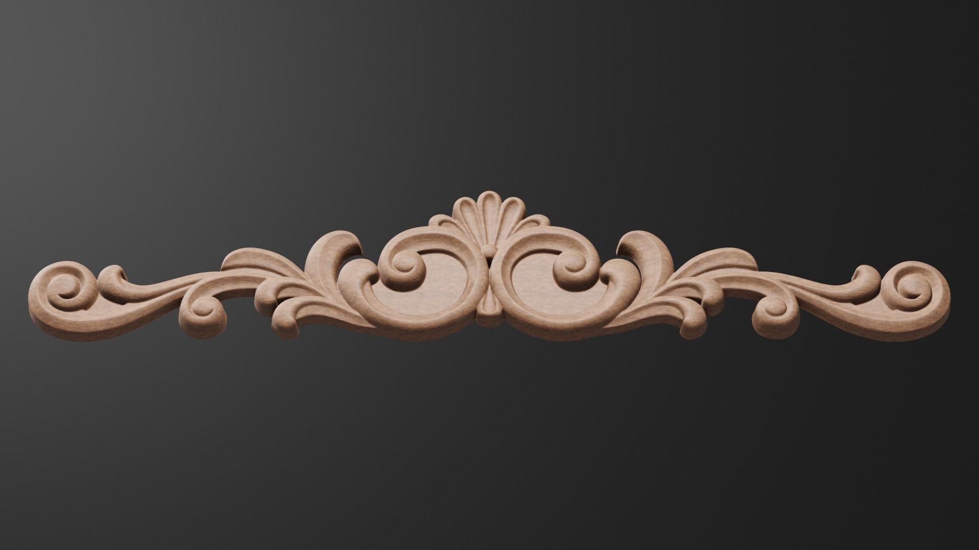 Flower Decor for wood carving 3D print model_3