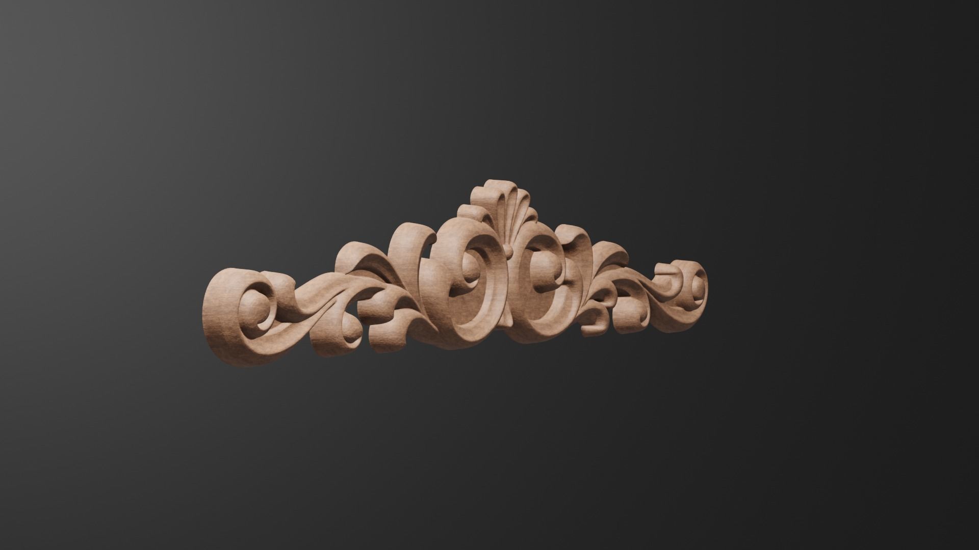 Flower Decor for wood carving 3D print model_2