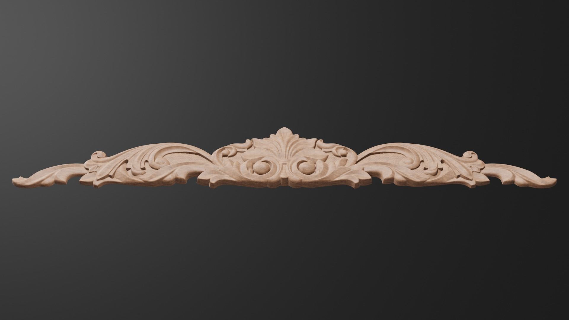 Flower Decor for Wood carving 3D print model_5