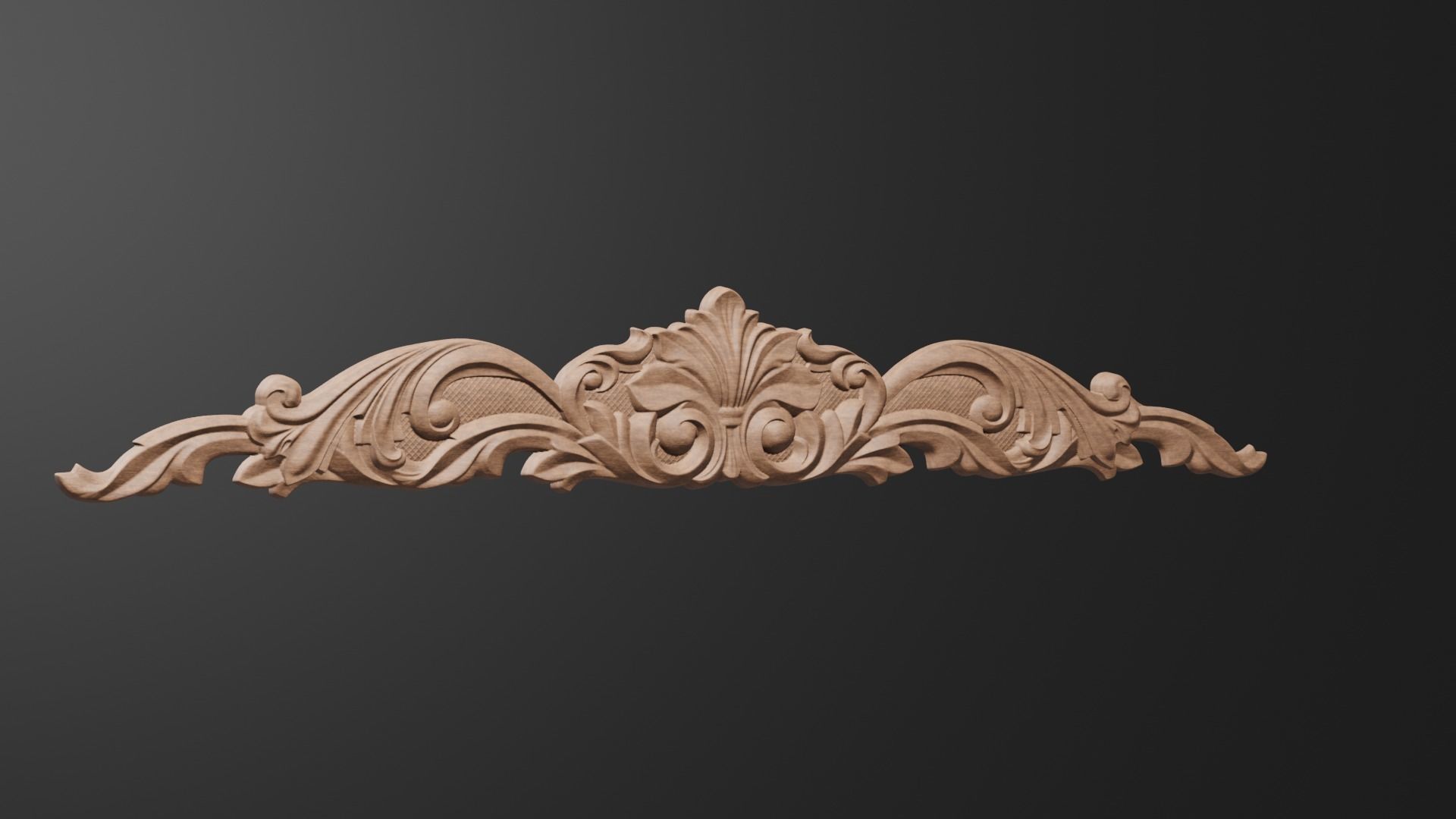 Flower Decor for Wood carving 3D print model_4