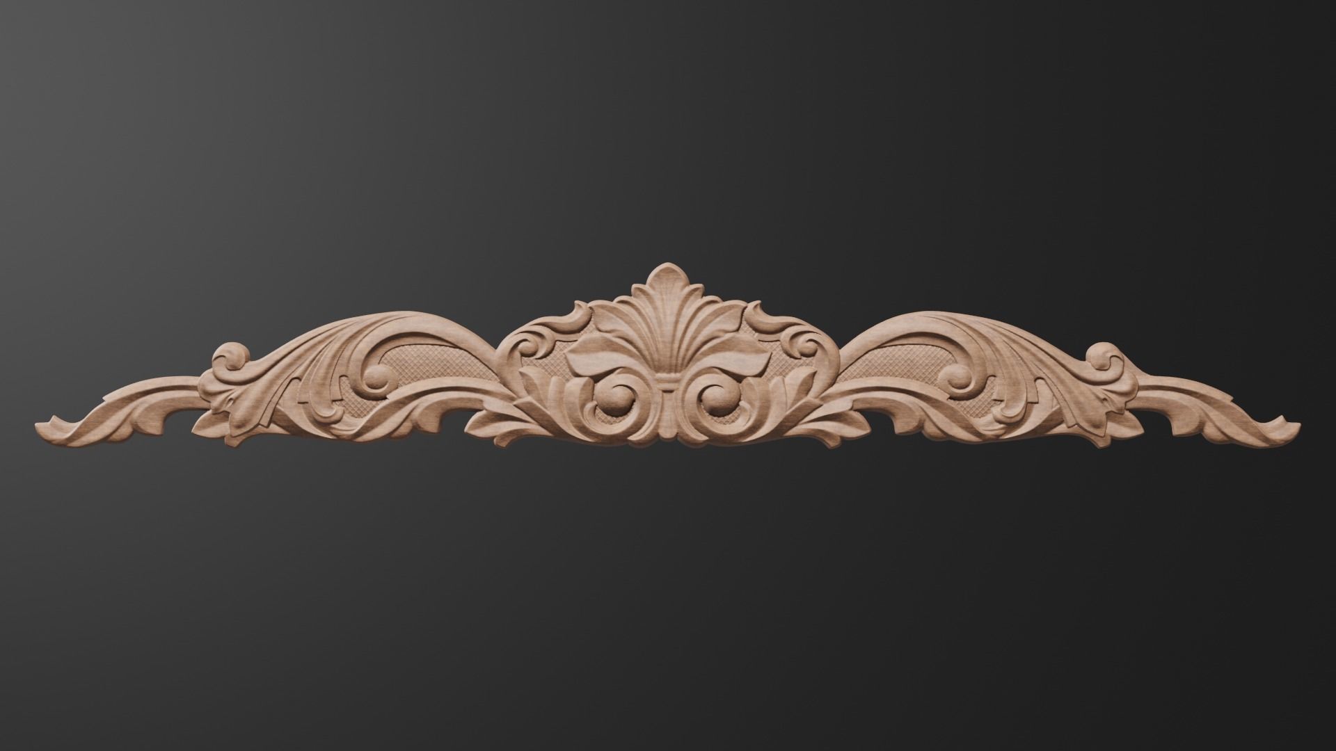Flower Decor for Wood carving 3D print model_3