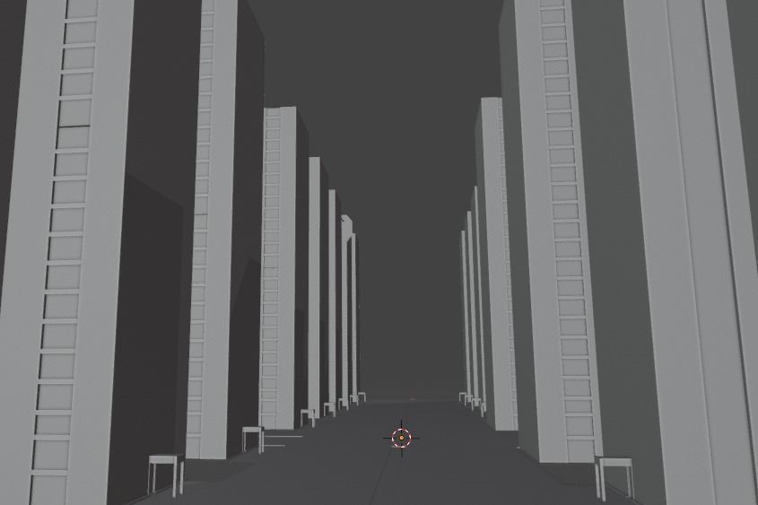 skyscrapers 3d hallway Free 3D model_1