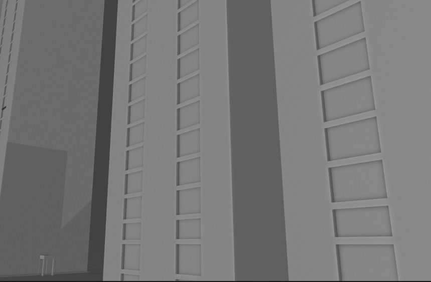 skyscrapers 3d hallway Free 3D model_3