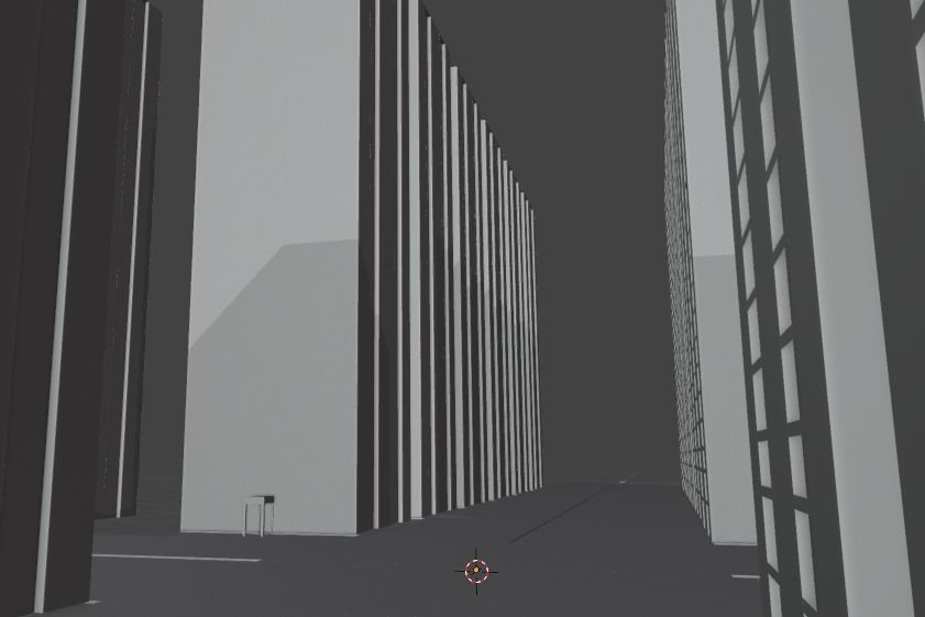 skyscrapers 3d hallway Free 3D model_2