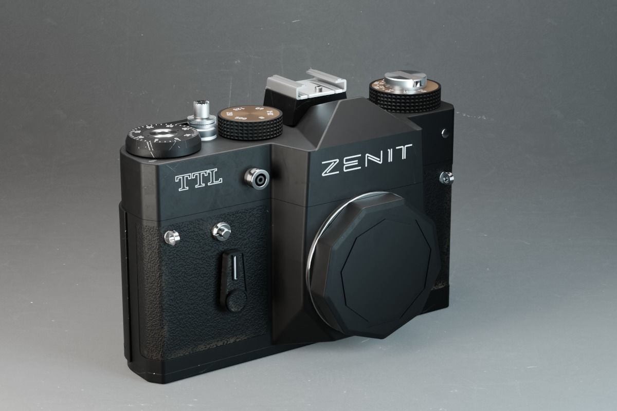 Zenit TTL Analog SLR Camera - Black 3D model_2