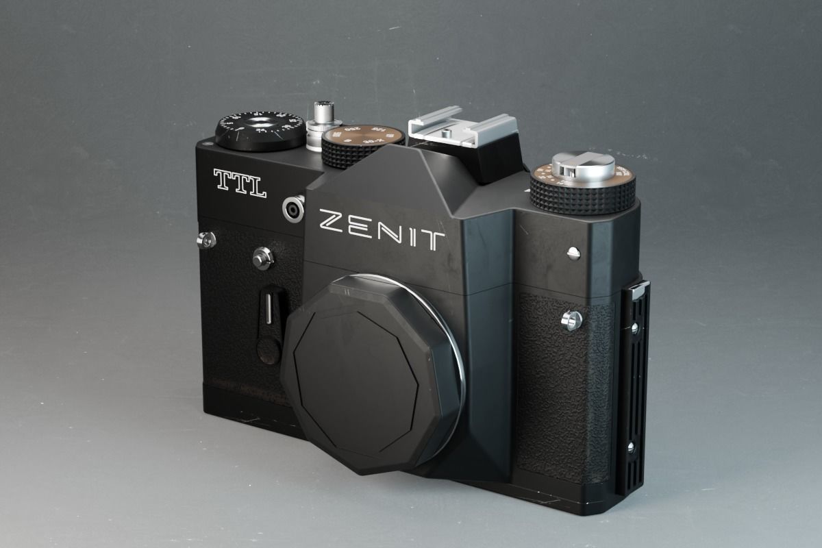 Zenit TTL Analog SLR Camera - Black 3D model_1