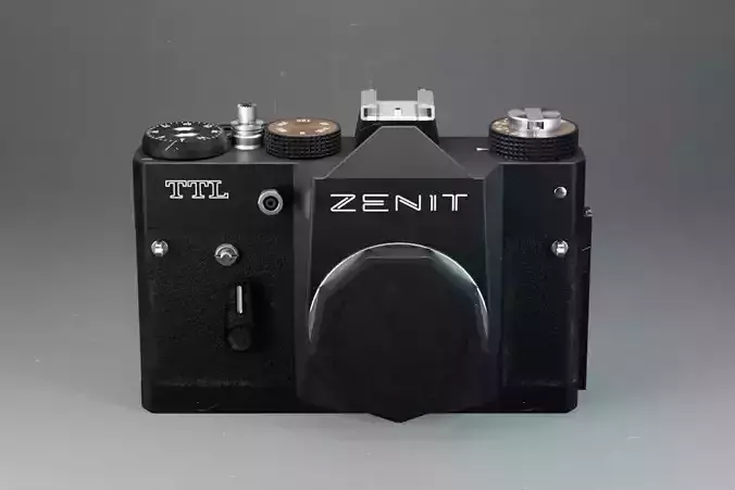 Zenit TTL Analog SLR Camera - Black 3D model