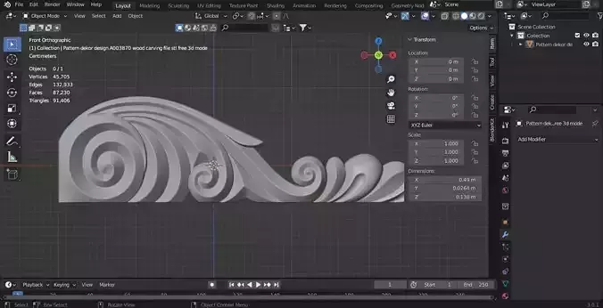 Flower Corner for Wood Carving