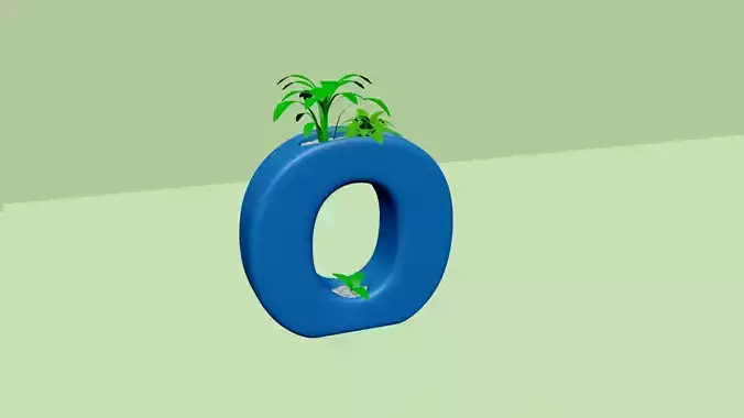 Vase O - Alphabet Vases Collection Letters - STL Printable 3D print model