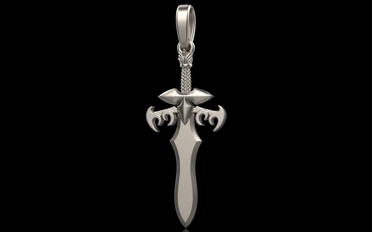 Sword pendant model 327 3D print model_3